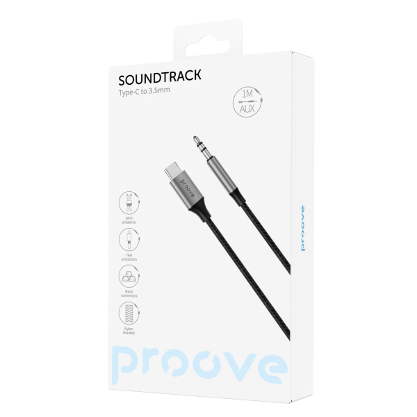 Cable AUX Proove SoundTrack Type-C to 3.5mm (1m) - Photo 1